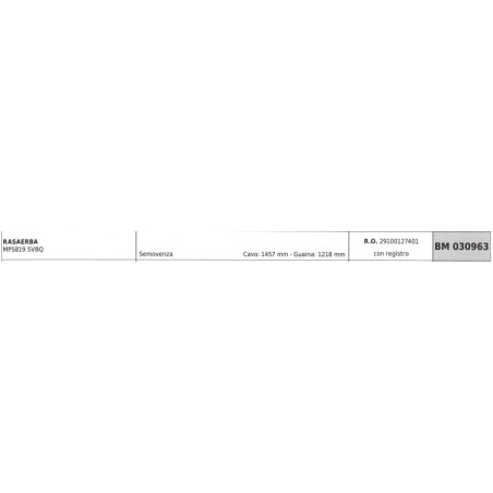 MAORI Rasenmäher MP5819 SVBQ Selbstfahrerkabel mit Register 1457 mm Kabelhülle 1218 mm | Newgardenstore.eu