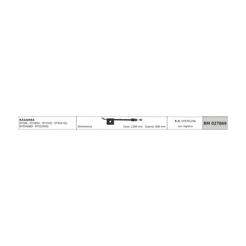 Cable autopropulsado cortacésped DAYEE DY18S - DY18SH - DY504 cable 1200mm funda 896mm