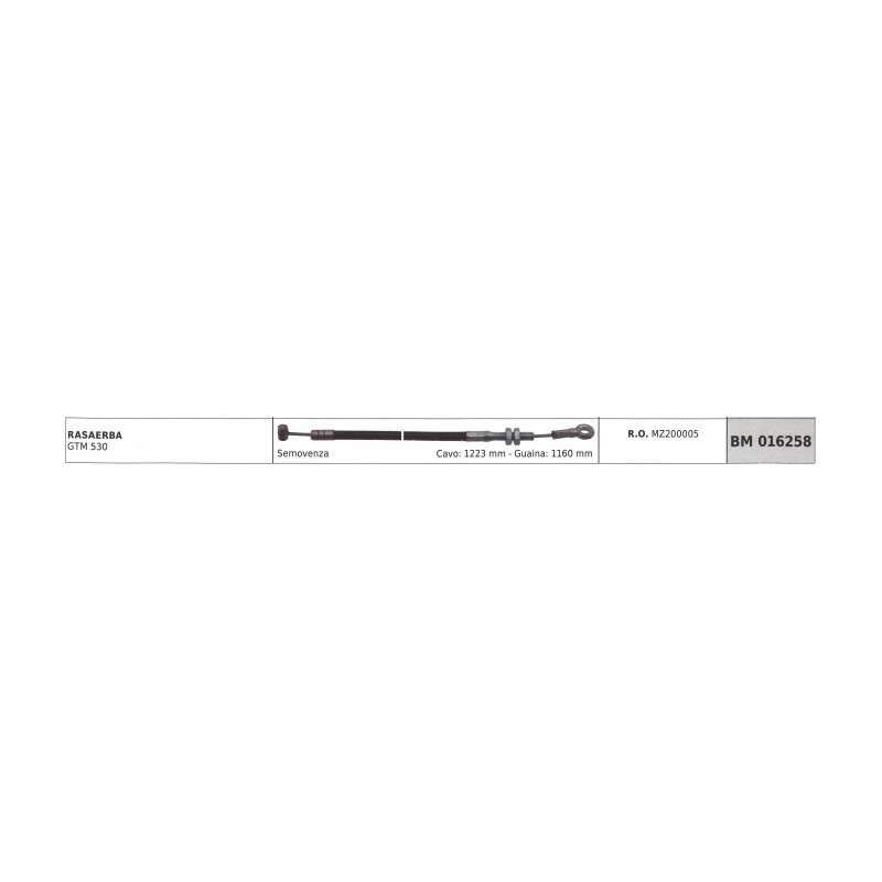 HONDA mower drive cable GTM 530 cable 1223 mm sheath 1160 mm