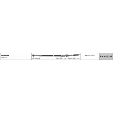 HONDA Rasenmäher GTM 530 Kabel 1311 mm Ummantelung 1212 mm | Newgardenstore.eu