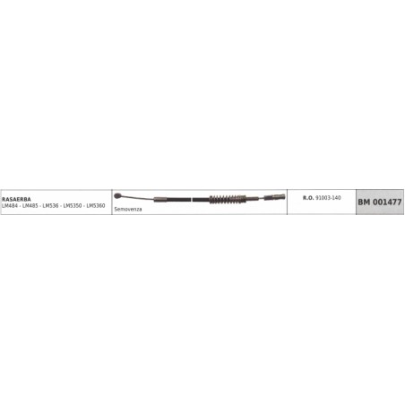 KAAZ Kabel für Rasenmäher LM484 LM485 LM536 LM5350 LM5360 Code 001477 | Newgardenstore.eu