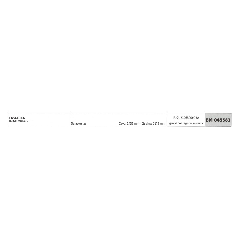 MOWOX cortacésped PM4645SHW-H cable autopropulsado 1435mm cable vaina 1175mm con registro