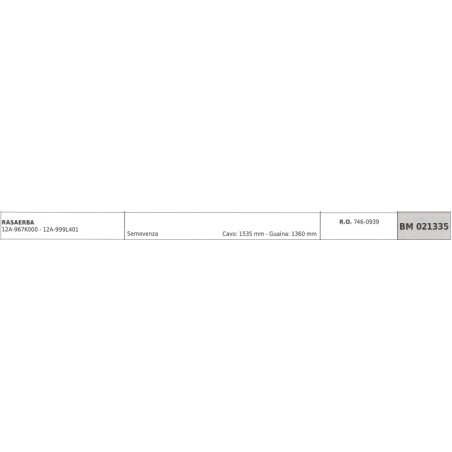 MTD segadora autopropulsada cable 12A-976K000 - 12A-999L401 cable 1535mm vaina 1360mm | Newgardenstore.eu