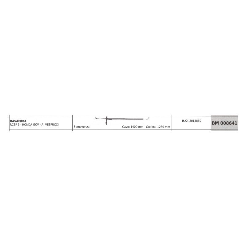 SANDRIGARDEN RCSP3 - HONDAGCV Rasenmäherkabel 1400mm Kabelummantelung 1230mm