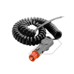 Spiral cable with cigarette lighter plug for agricultural tractor beacon A08761 | Newgardenstore.eu