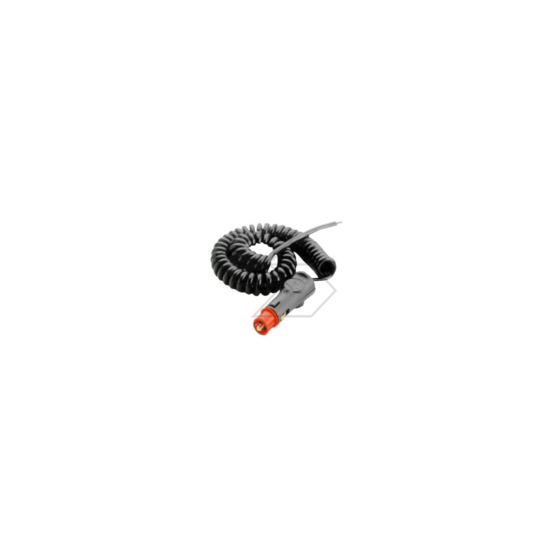 Spiral cable with cigarette lighter plug for agricultural tractor beacon A08761