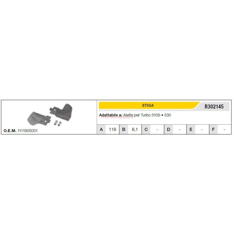 STIGA STIGA Rasentraktor Rasenmähermähermesser R302145