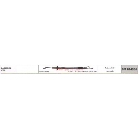 BRILL câble d'accélérateur pour tondeuse 43BR 014986 | Newgardenstore.eu