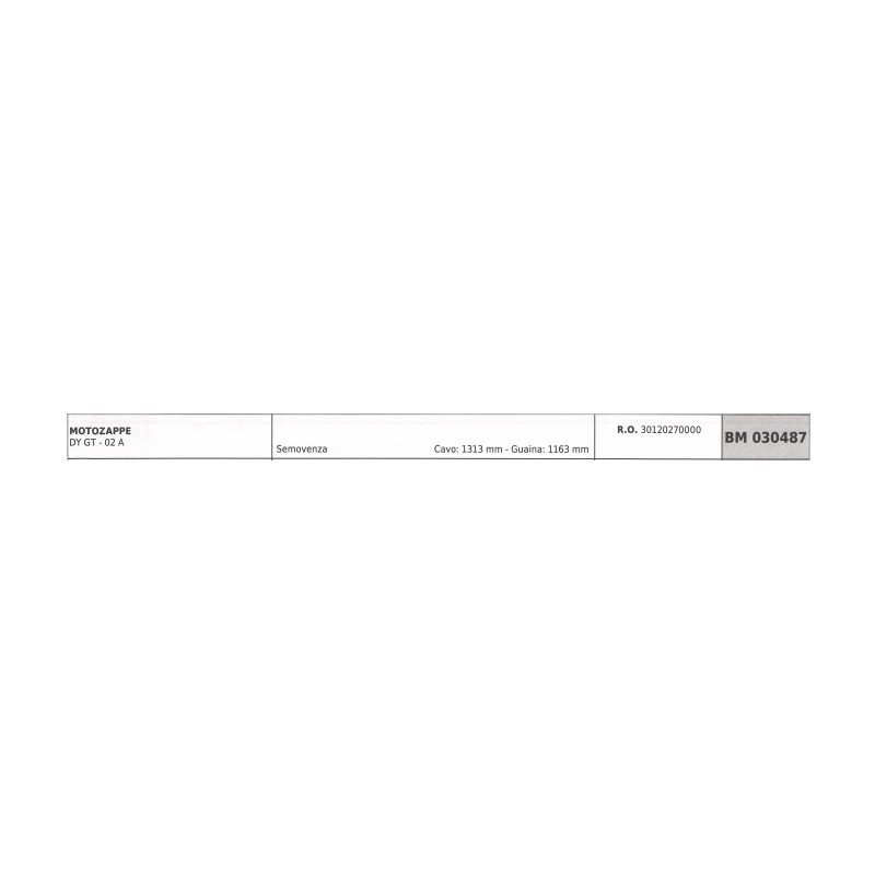 Cable de tracción DAYEE rotocultivador DY GT - 02 A cable 1313mm funda 1163mm