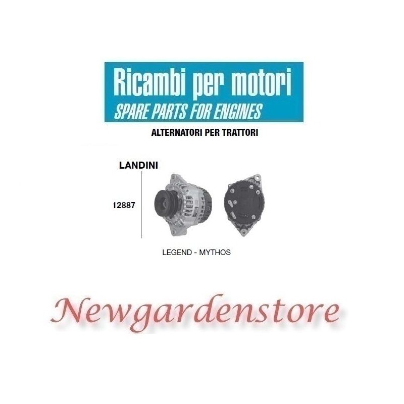 Alternator 12887 LANDINI tractor engine LEGEND MYTHOS 14 volt 85 ampere