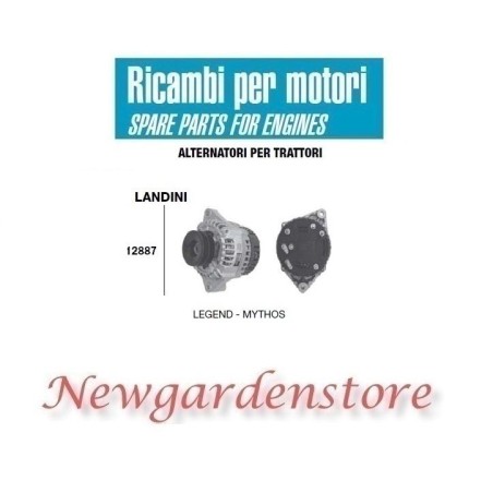 Alternator 12887 LANDINI tractor engine LEGEND MYTHOS 14 volt 85 ampere | Newgardenstore.eu