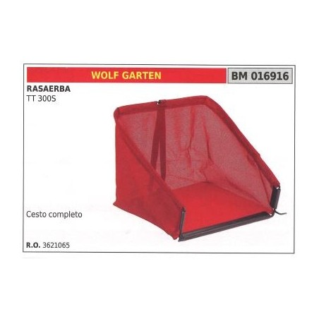 Panier pour tondeuse à gazon WOLF GARTEN TT 300S 016916 | Newgardenstore.eu