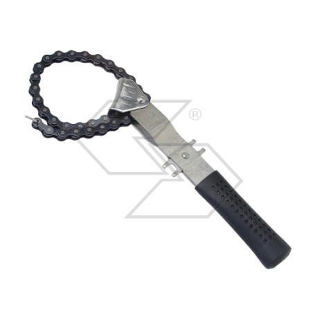 Chain spanner for unscrewing and screwing in all oil cartridge filters | Newgardenstore.eu