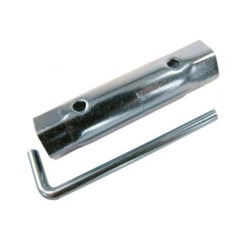 Socket spanner with cross hole for screwdriver width 19.0 / 21.0