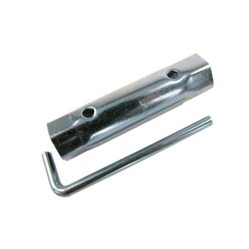 Socket spanner with cross hole for screwdriver width 19.0 / 21.0