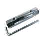 Socket spanner with cross hole for screwdriver width 19.0 / 21.0