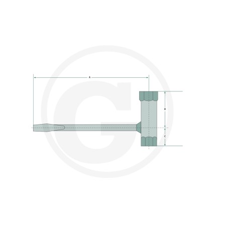 Clé combinée pour le démontage des bougies AC 13x19 37270248