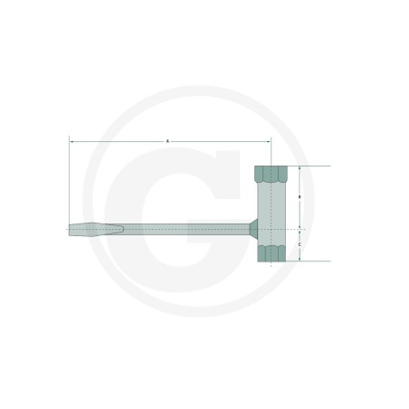 Kombischlüssel für den Ausbau von Zündkerzen AC 13x19 37270632