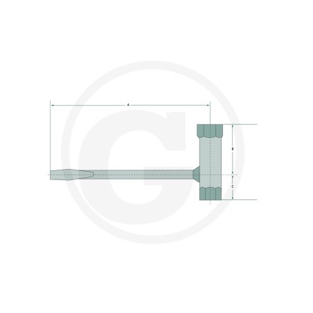 Llave combinada para desmontar bujías AC 13x19 37270633