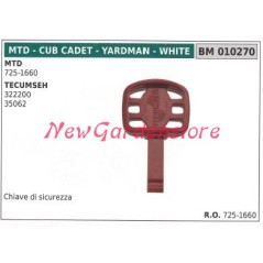 Interruptor de arranque llave de seguridad mtd 725-1660 tecumseh 35062 010270 | Newgardenstore.eu