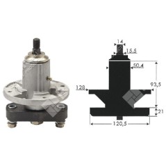 Blade holder hub support for JOHN DEERE GY20050 GY20785 lawn tractor