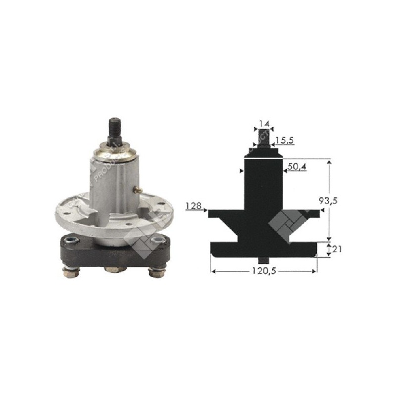 Support de moyeu porte-lame pour tracteur tondeuse JOHN DEERE GY20050 GY20785