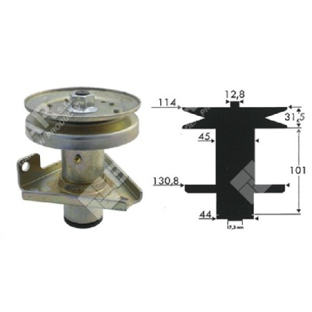 Blade holder height 142.5 mm for JOHN DEERE lawn tractors AM126226 - 023181 | Newgardenstore.eu
