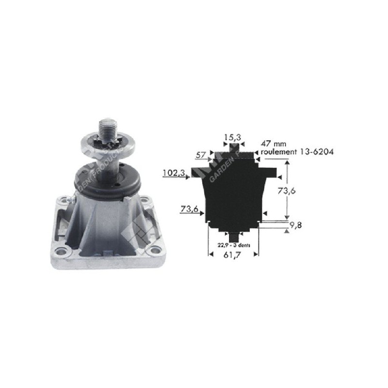 Blade holder for MTD - CUB CADET - TORO - YARD-MAN tractors 618-0240 - 918-0240 - 618-0430A/B - 918-0430 A/B - 001997