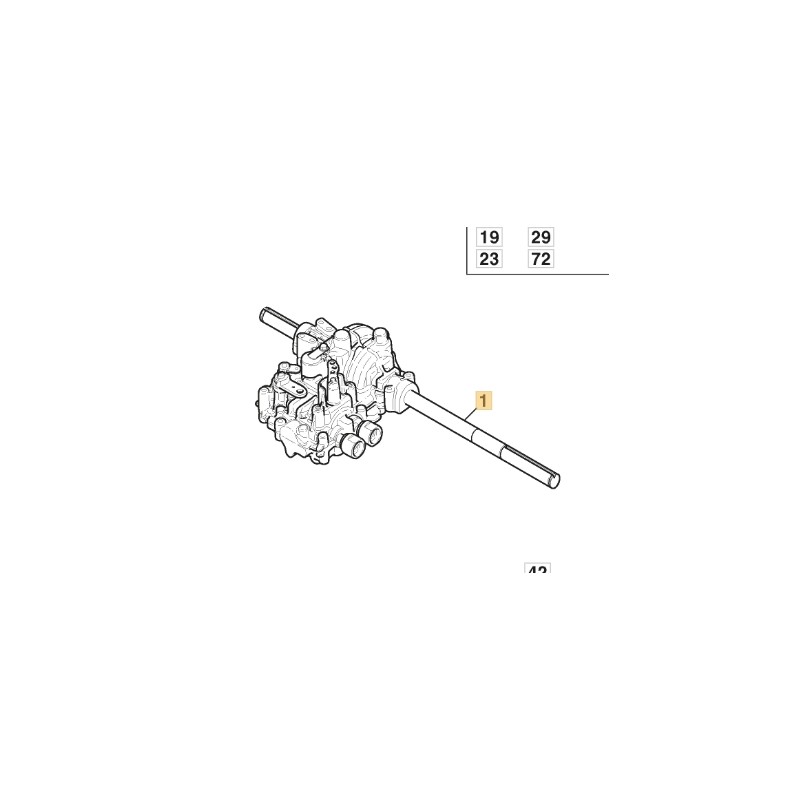 TRANSMISION TRASERA KTM10G PARK PRO (10cc) ORIGINAL STIGA - 118400998/1