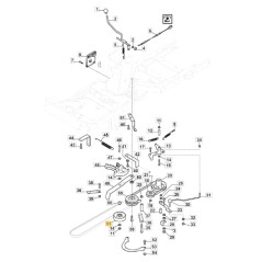 PARK320 ORIGINAL STIGA tracteur de pelouse poulie de tension 387605007/0