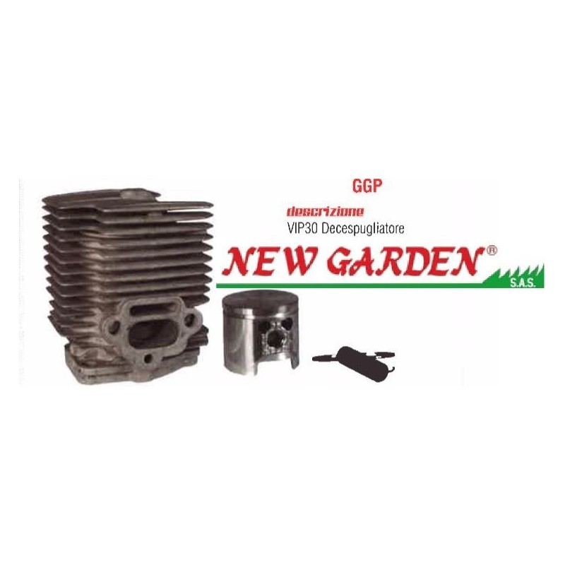 Cylinder and piston kit compatible VIP30 35mm brushcutter GGP 3L8541090/1