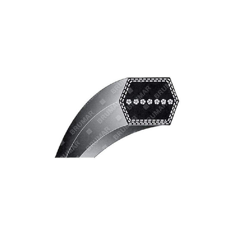 CORREA HEXAGONAL AA sección 128 pulgadas COMPATIBLE - 046755 CORREA HEXAGONAL AA sección 128 pulgadas COMPATIBLE - 046755