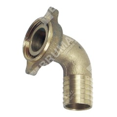 Curved brass fitting for electric pumps ROVER POMPE COMPATIBLE - 008156