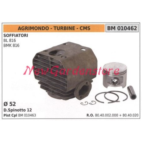 Piston cylinder segments AGRIMONDO blower motor BL 816 BMK 816 010462 | Newgardenstore.eu