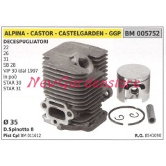 Cilindro pistone segmenti ALPINA motore decespugliatore 22 26 31 SB 28 005752