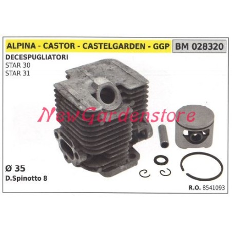 Cilindro pistone segmenti ALPINA motore decespugliatore star 30 31 028320 | Newgardenstore.eu