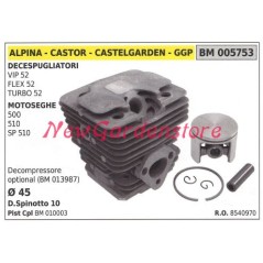 Cilindro pistone segmenti ALPINA motore motosega 500 510 SP510 005753 | Newgardenstore.eu