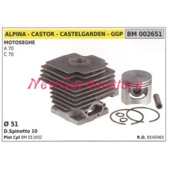 Cilindro pistone segmenti ALPINA motore motosega A70 C70 002651 | Newgardenstore.eu