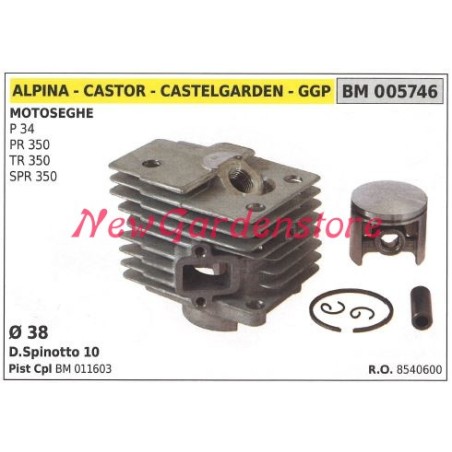 Piston cylinder segments ALPINA chainsaw engine P34 PR350 TR350 SPR350 005746 | Newgardenstore.eu