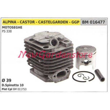 Cilindro pistone segmenti ALPINA motore motosega PS 338 016477 | Newgardenstore.eu