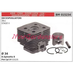 Cilindro pistone segmenti CINA motore decespugliatore 26cc STAGE II 015234