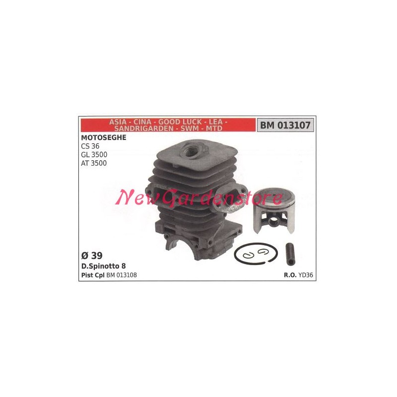 Segments de piston cylindre CINA moteur tronçonneuse CS 36 GL 3500 AT 3500 013107