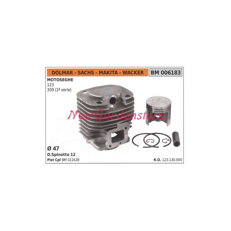 Segments de cylindre de piston DOLMAR moteur de tronçonneuse 123 309 006183