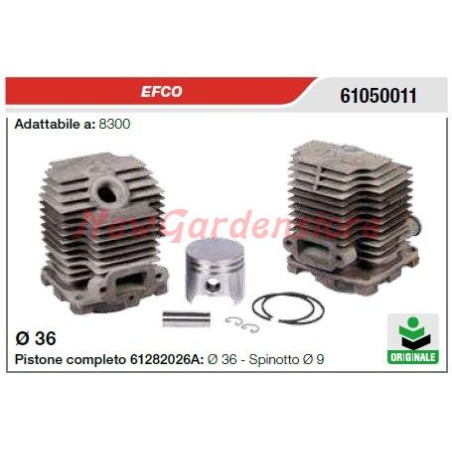 Motosierra EFCO 8300 cilindro de pistón de segmento 61050011 | Newgardenstore.eu