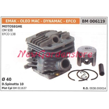 Piston cylinder segments EMAK chainsaw engine OM 938 EFCO 138 006119 | Newgardenstore.eu