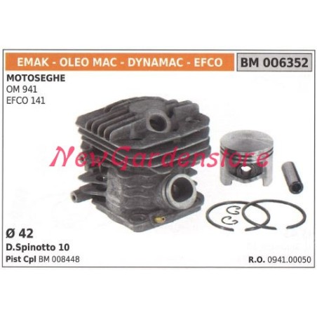 EMAK piston rod piston ring cylinder EMAK chainsaw OM 941 EFCO 141 006352 | Newgardenstore.eu