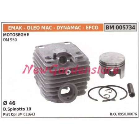 Piston cylinder segments EMAK chainsaw OM 950 engine 005734 | Newgardenstore.eu