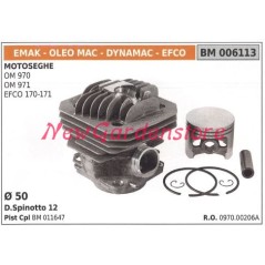 Cilindro pistone segmenti EMAK motore motosega OM 970 971 EFCO 170 171 006113