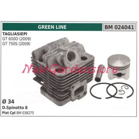 Cilindro pistone segmenti GREEN LINE motore decespugliatore GL 430 018175 | Newgardenstore.eu