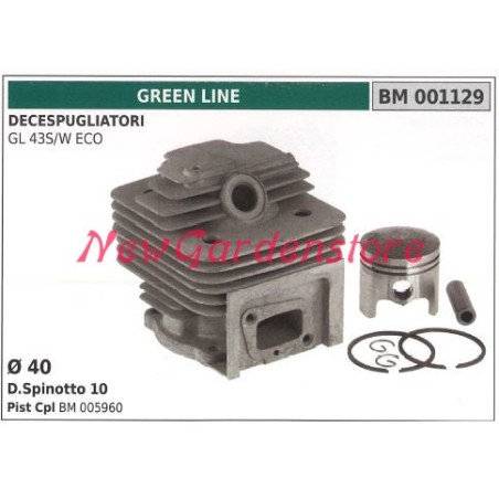 Cilindro pistone segmenti GREEN LINE motore decespugliatore GL 43S/W ECO 001129 | Newgardenstore.eu